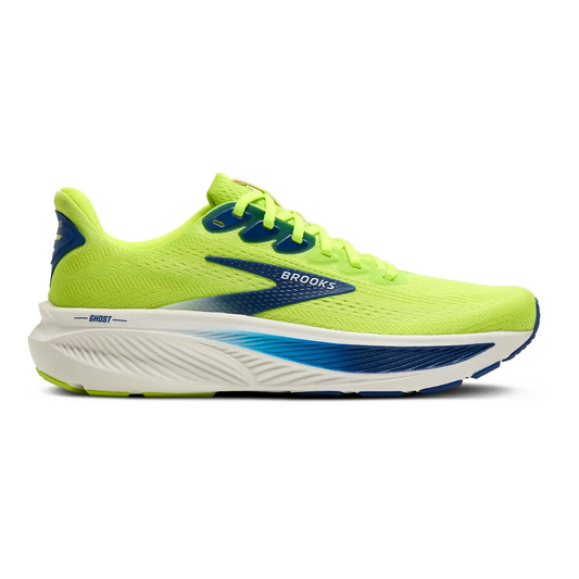 Brooks Ghost 17 Men Running Shoes – Acid Lime/Navy/White