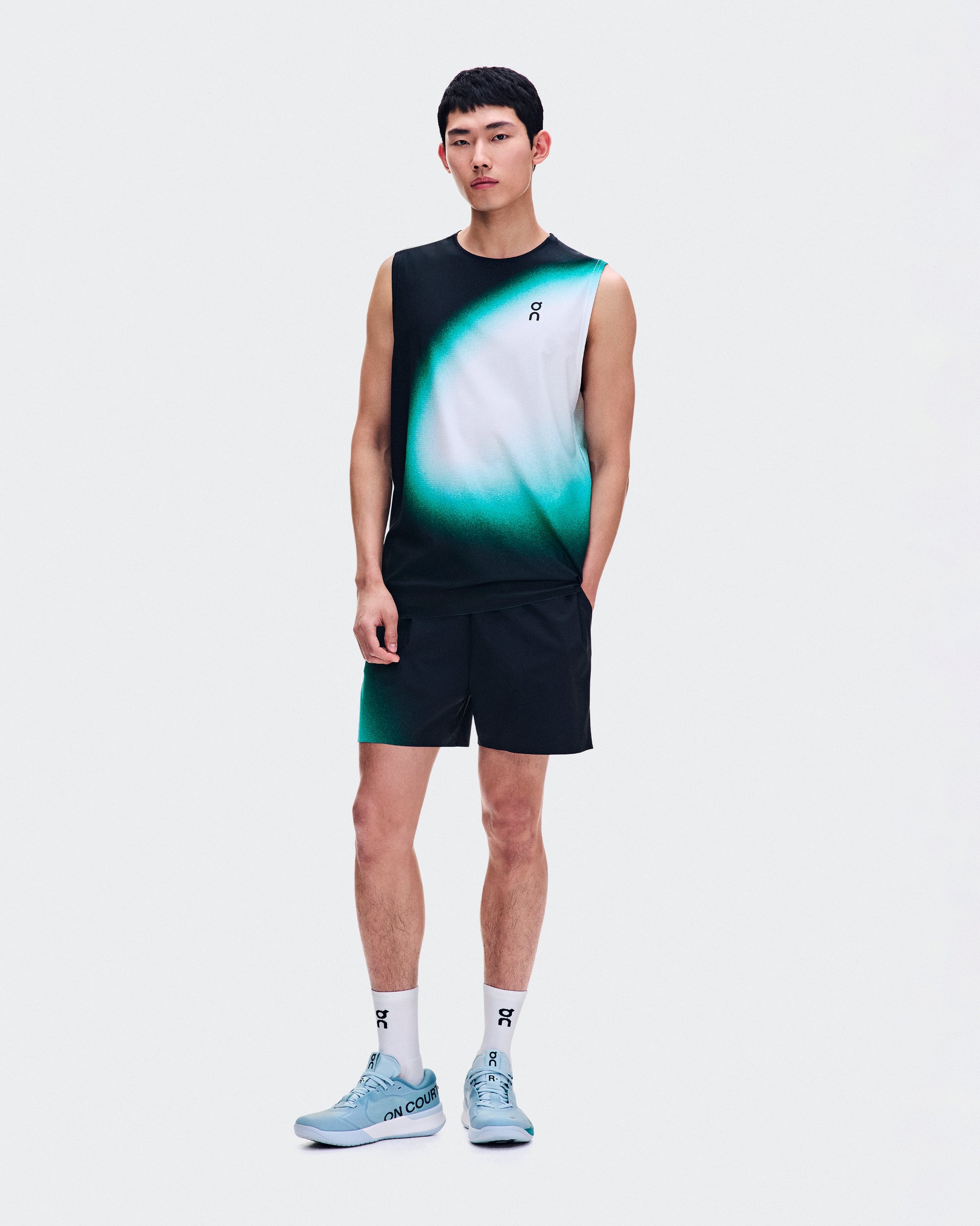 On Court Tank Swing - Men's Tennis Top - Black / Neem