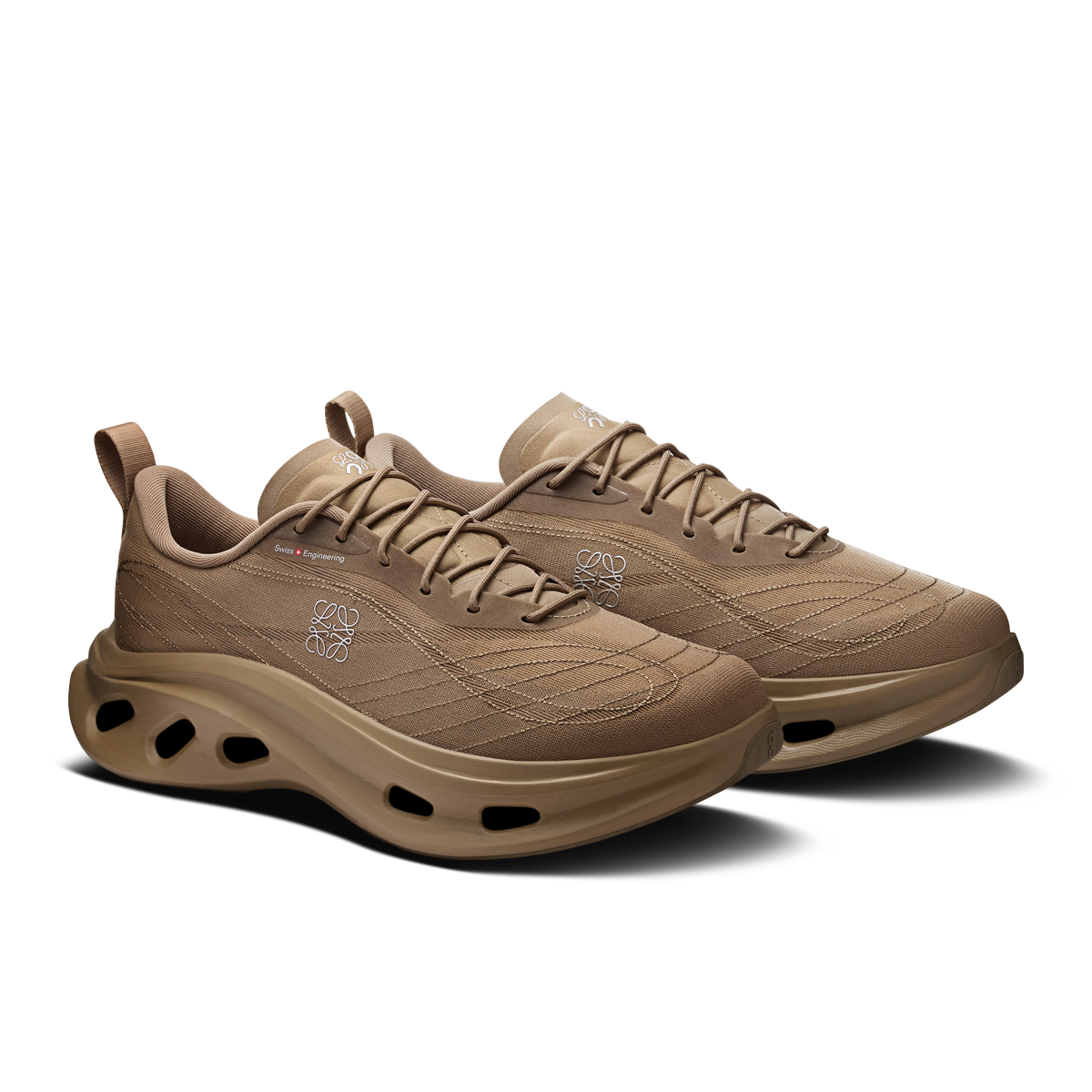 On x LOEWE Cloudtilt Cosmic Dark Sand men's sneakers - pair view