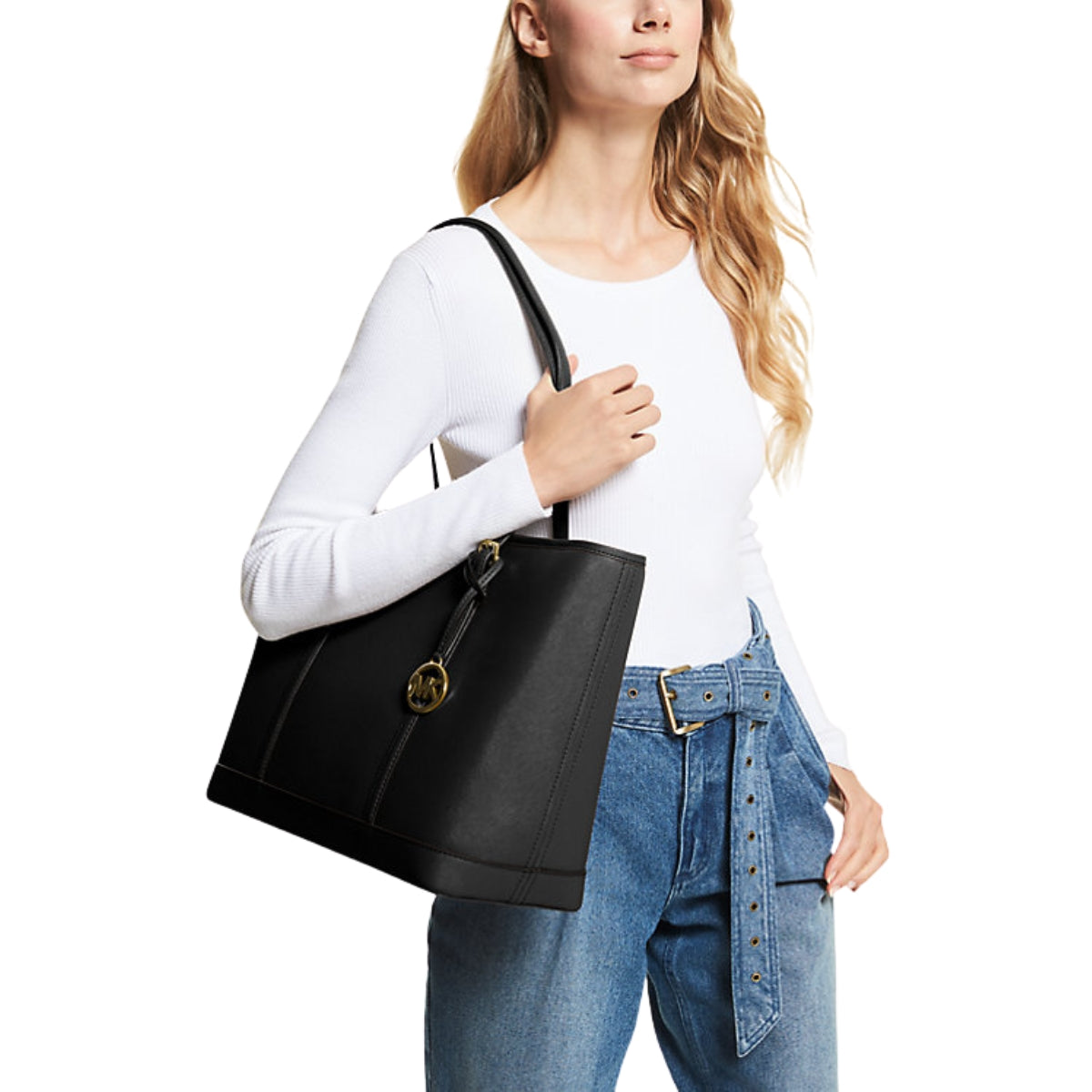 Jet Set Large Leather Tote Bag