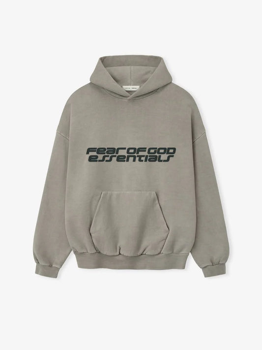 Fear of God ESSENTIALS 90s Fit Hoodie Smoke Grey – India | LaceUpClub