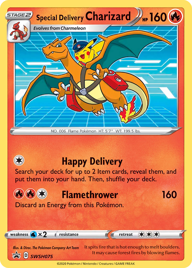 Special Delivery Charizard SWSH075 Pokemon card