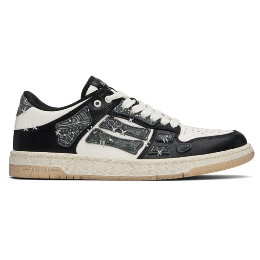 AMIRI Black & White Bandana Skel-Top Low Sneakers