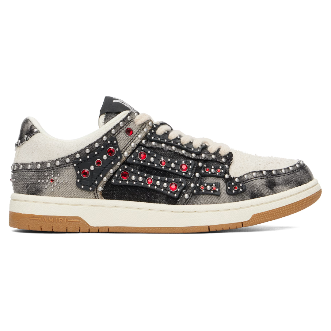 AMIRI Black Stud Skel-Top Low Sneakers