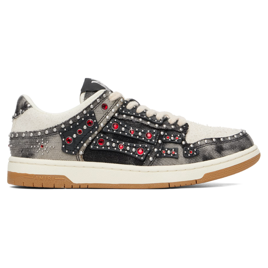 AMIRI Black Stud Skel-Top Low Sneakers