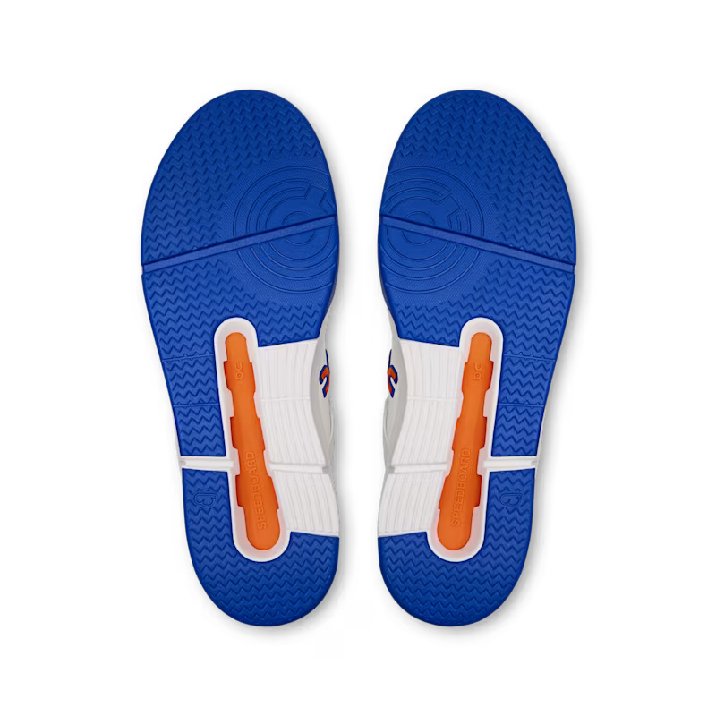 On THE ROGER Clubhouse Varsity Men's Shoes - White Indigo