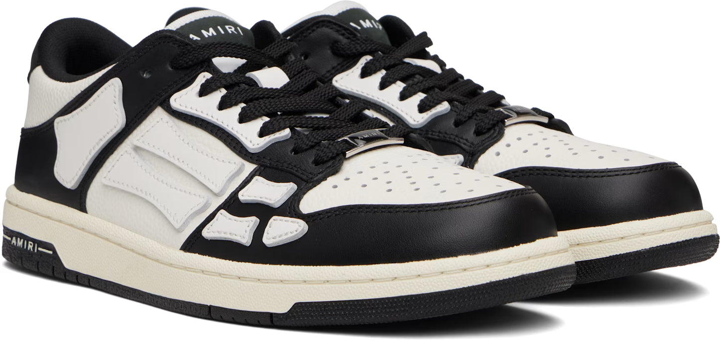 AMIRI Black & White Skel-Top Low Sneakers Variant 3