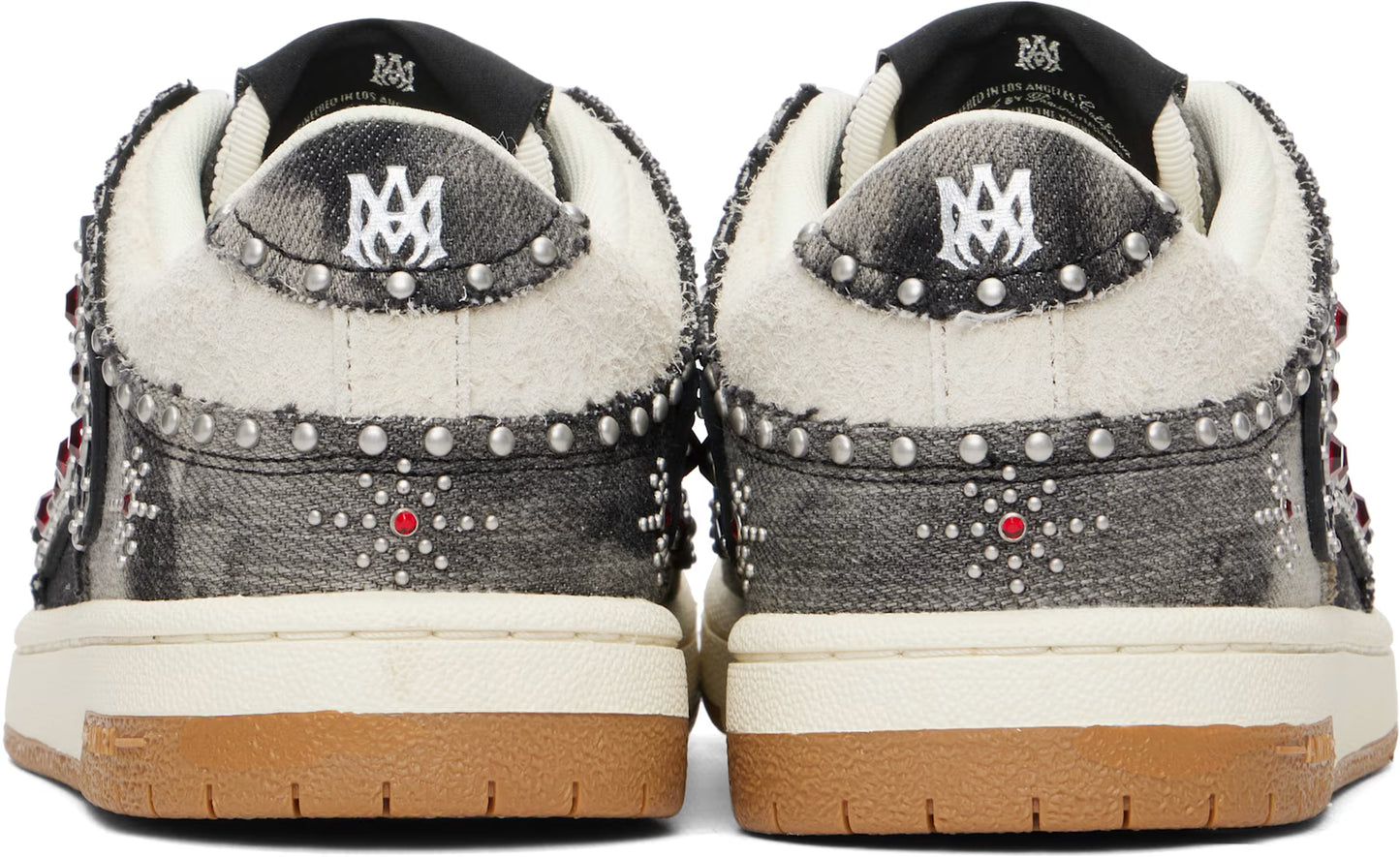 AMIRI Black Stud Skel-Top Low Sneakers