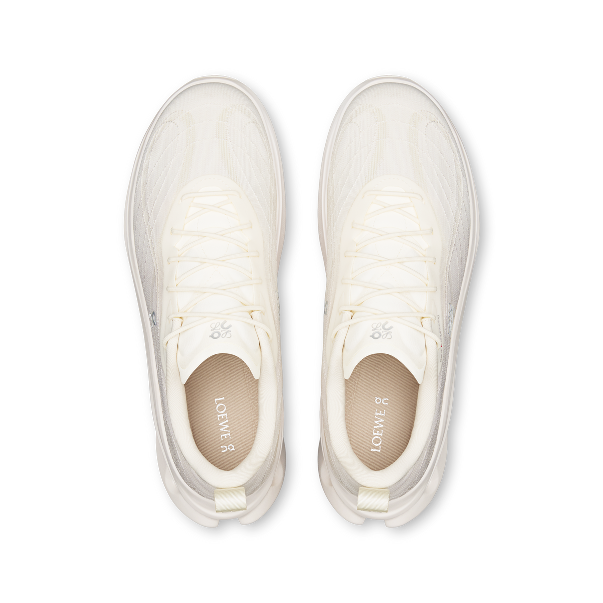 On x LOEWE Cloudtilt Cosmic White men's sneakers - top view