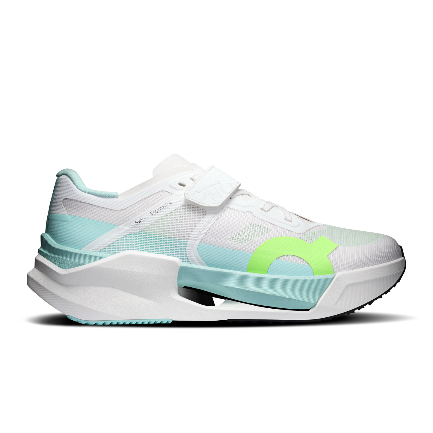 On Cloud X Tempo Pro - Men's Hybrid Fitness Racing Shoe - White / Celeste