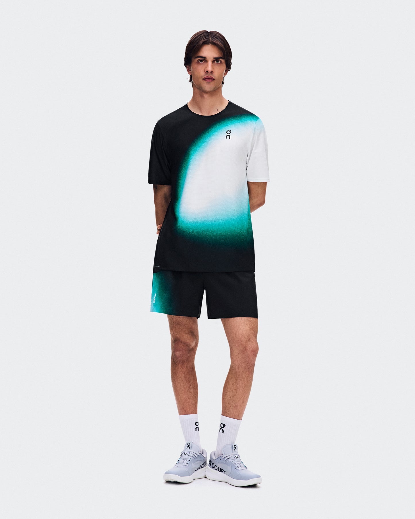 On 5" Court Shorts Swing - Men's Tennis Shorts - Black / Neem