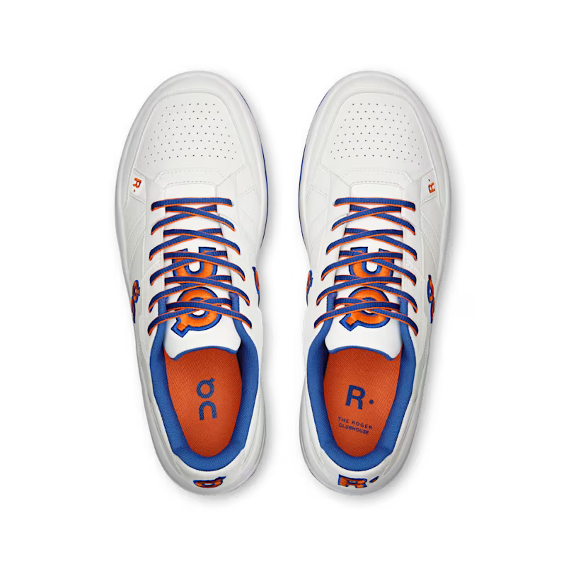 On THE ROGER Clubhouse Varsity Men's Shoes - White Indigo