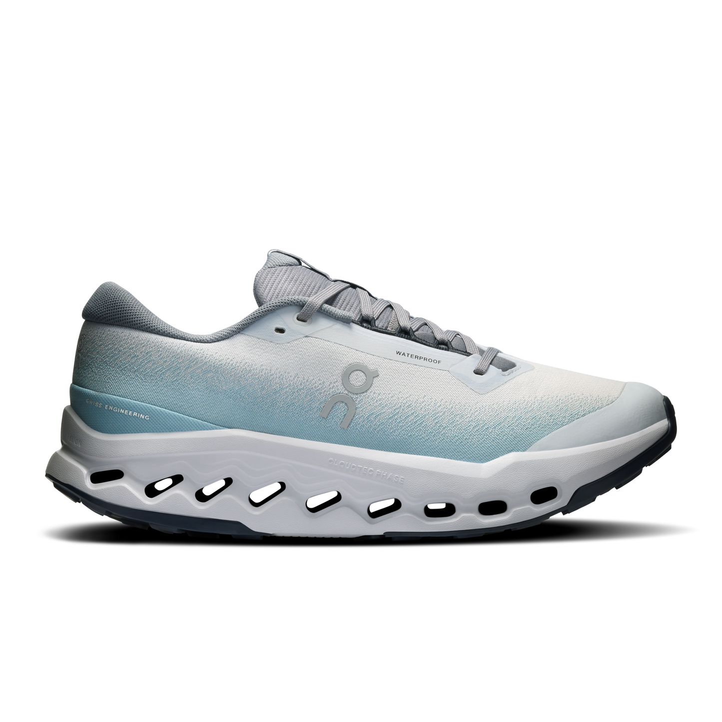 On Cloudsurfer Trail 2 Waterproof - Men's Trail Shoe - Glacier / Tide