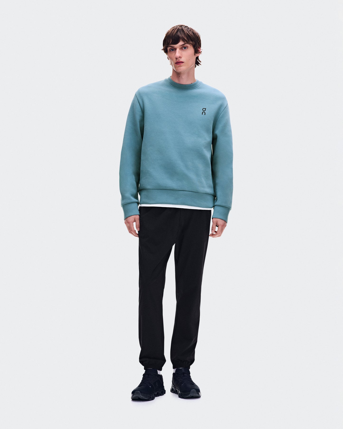 On Focus Tech Crew - Men's Versatile, Performance Crewneck - Agave