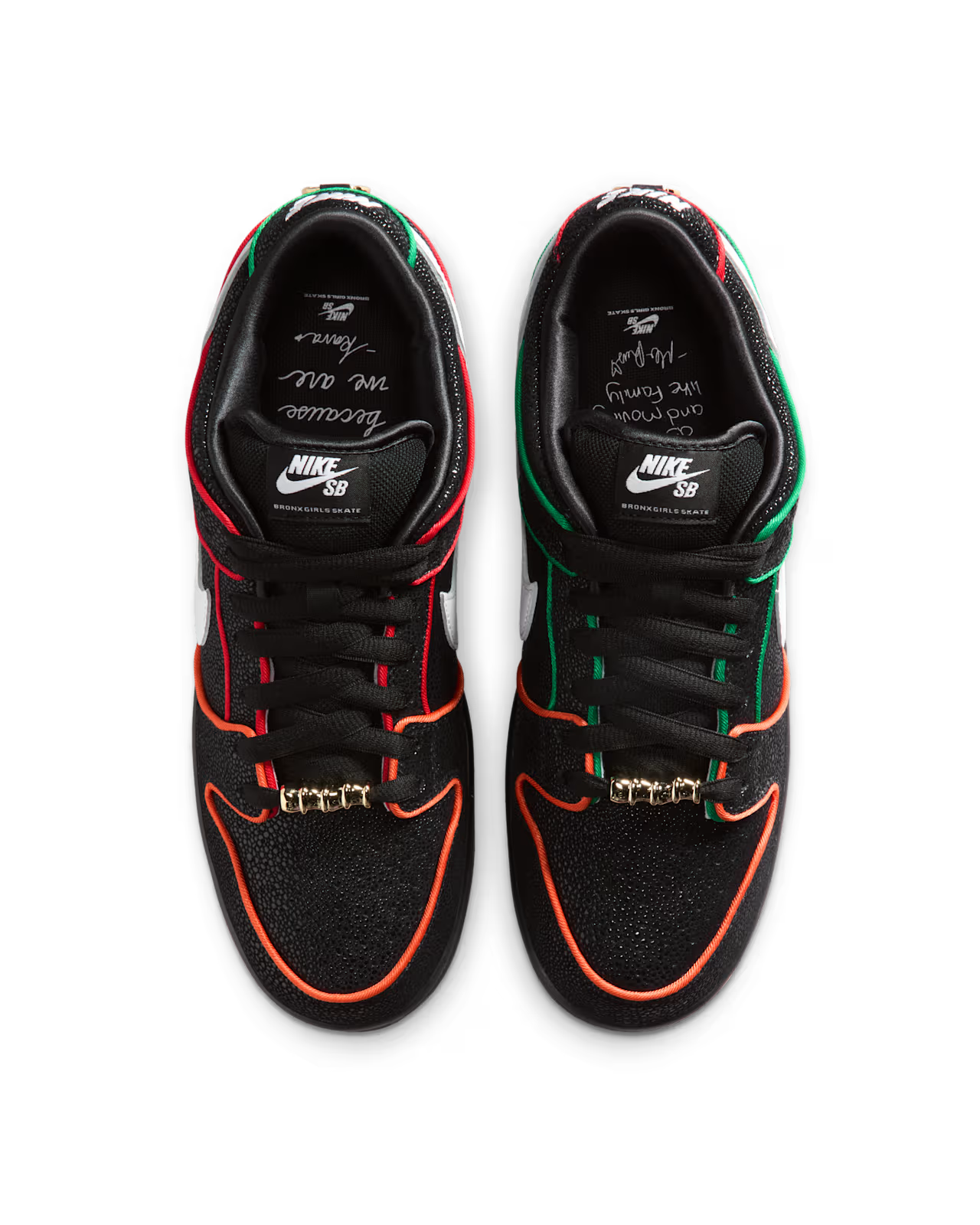 Nike SB Dunk Low Pro QS x Bronx Girls Skate – Black/Challenge Red (HV1664-001)