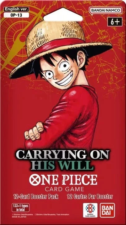 One Piece Card Game: Carrying On His Will Sleeved Booster Pack (OP-13) - English