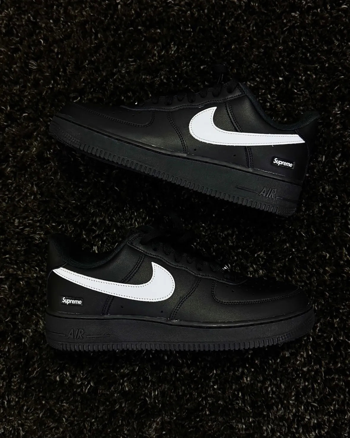 Supreme x Nike Air Force 1 Low “Black/White” (Fall 2025)