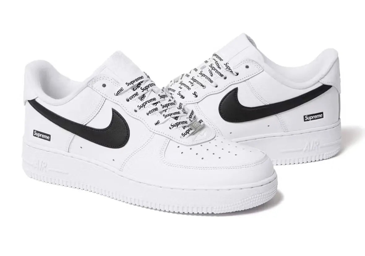 Supreme × Nike Air Force 1 Low White/Black (2025)